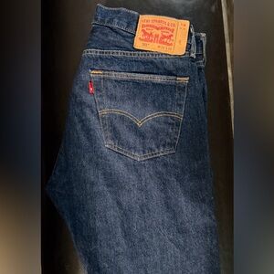 Levi's Dark Blue 501 Straight Men's Jeans